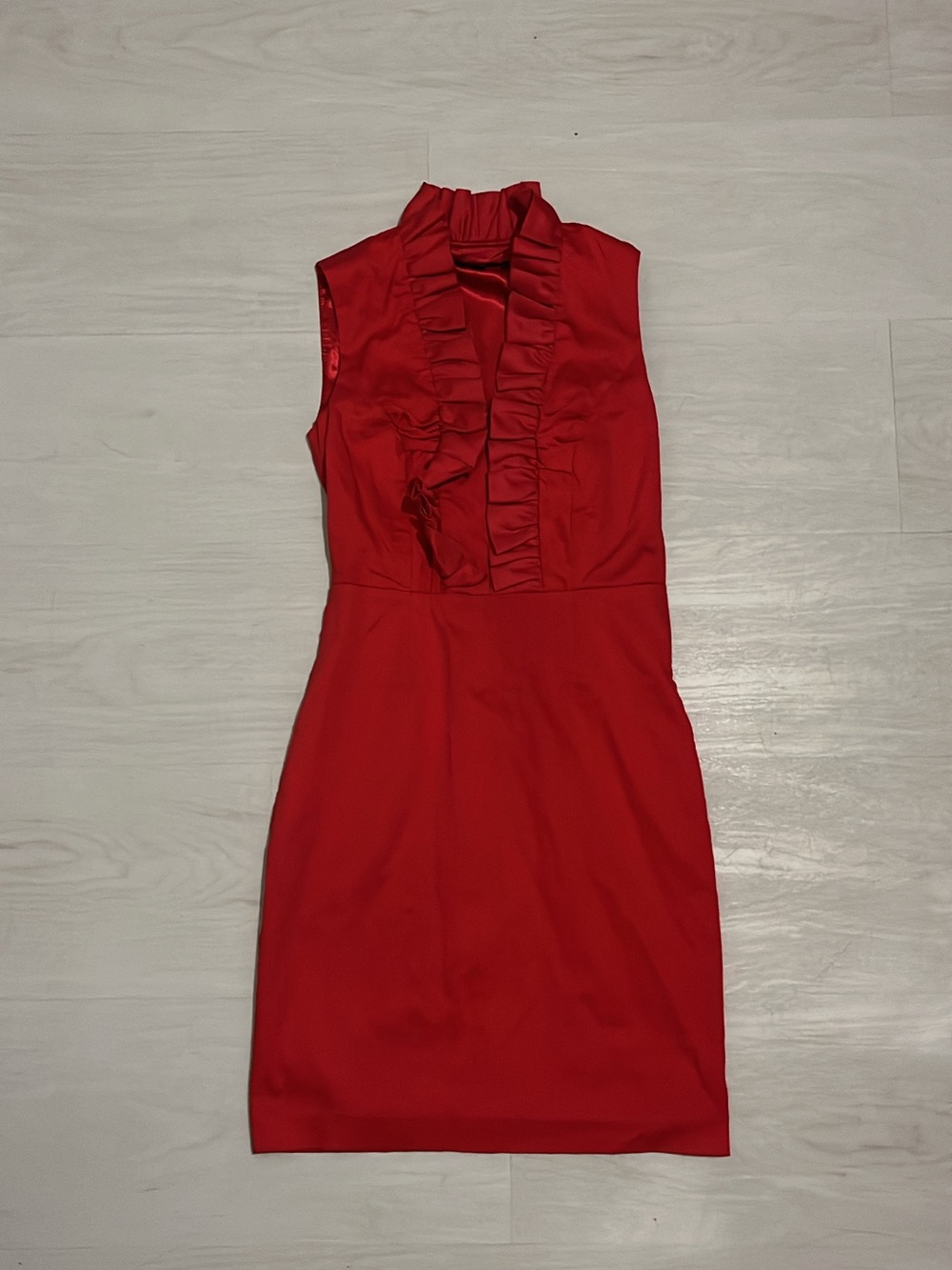 Ted Baker Red Ruffle-Front Sleeveless Dress